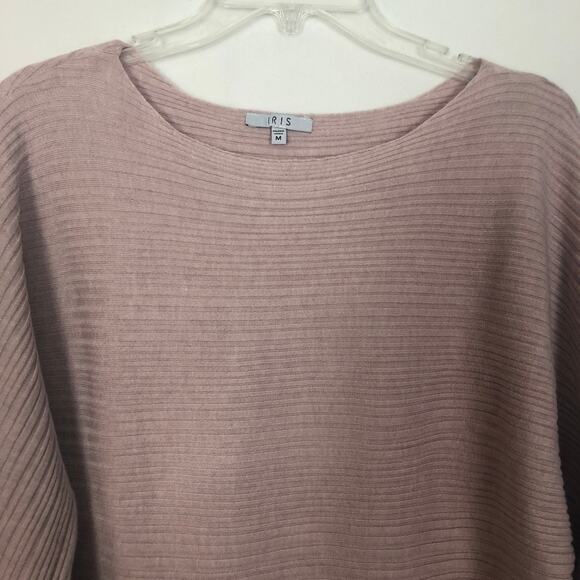 IRIS Dolman Sleeve Pink Pullover Sweater M - Picture 3 of 12